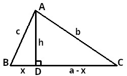 Triunghiul △ABC pentru formula lui Heron